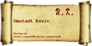 Umstadt Kevin névjegykártya